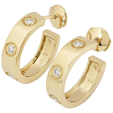 cartier love hoop|cartier love earrings with diamonds.